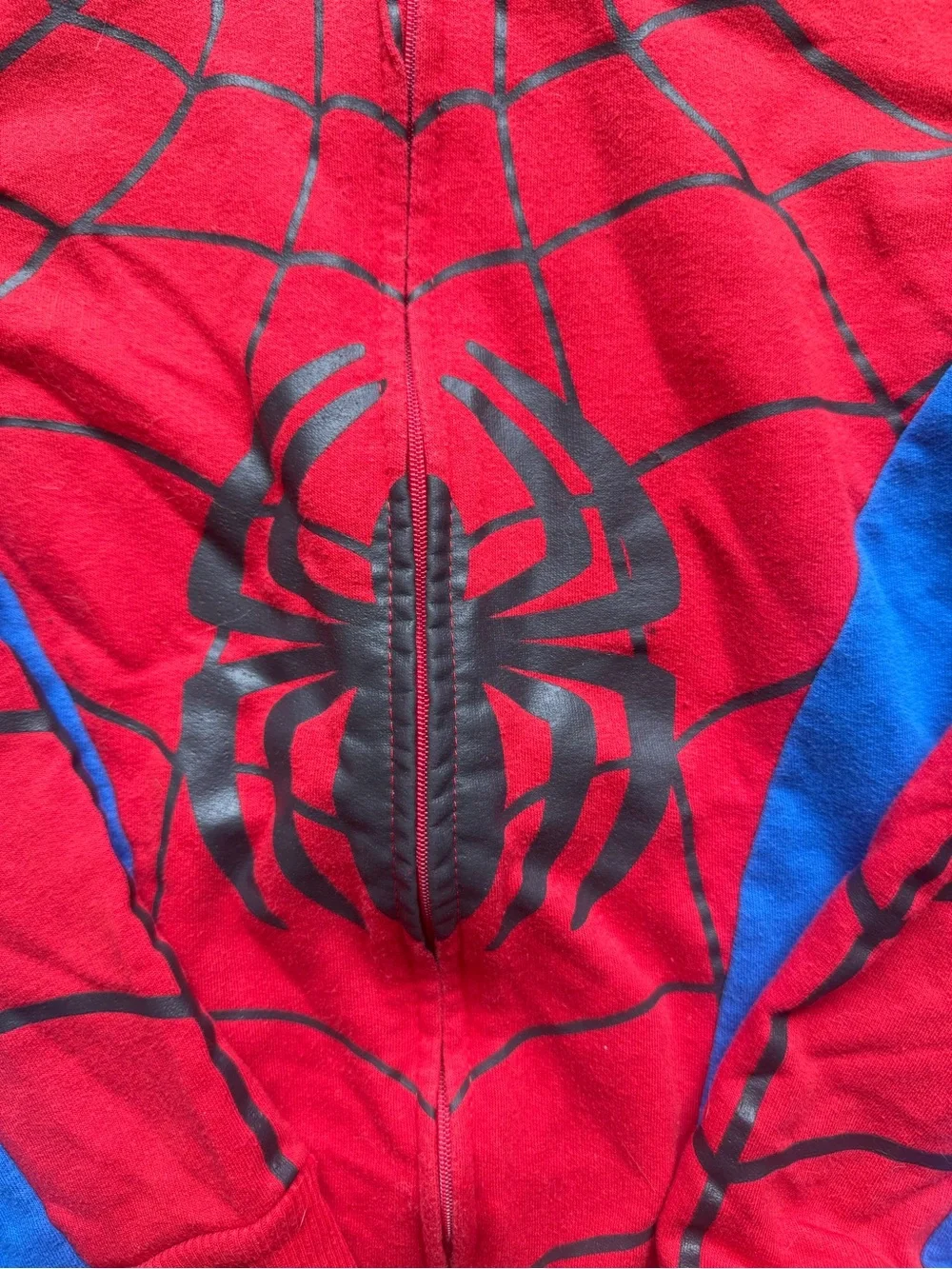 Marvel Kids Boys Red & Blue Spider-Man Full Zip Hoodie & Sweatpants Set Sz 8
